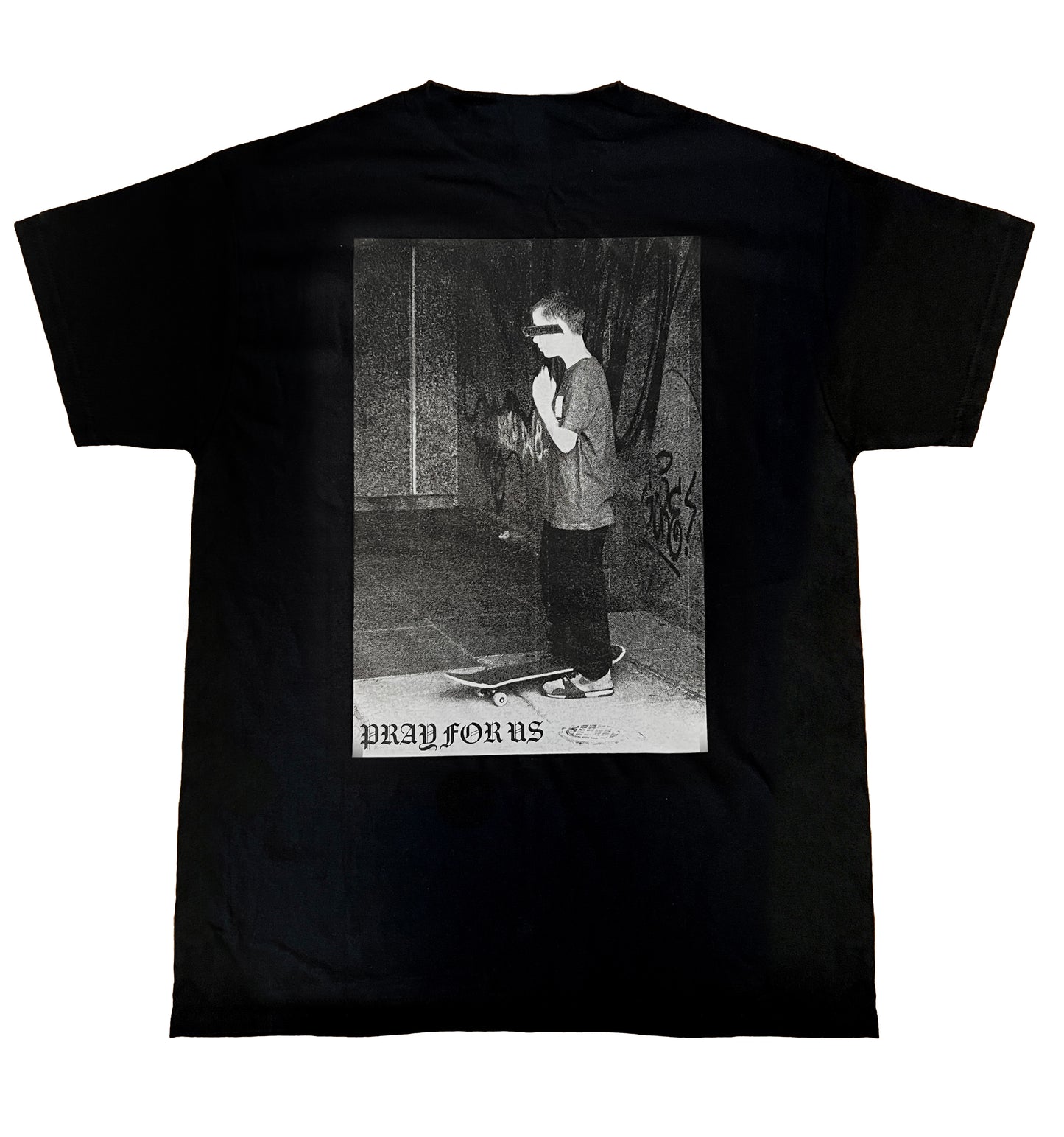 Pray For Us black t-shirt